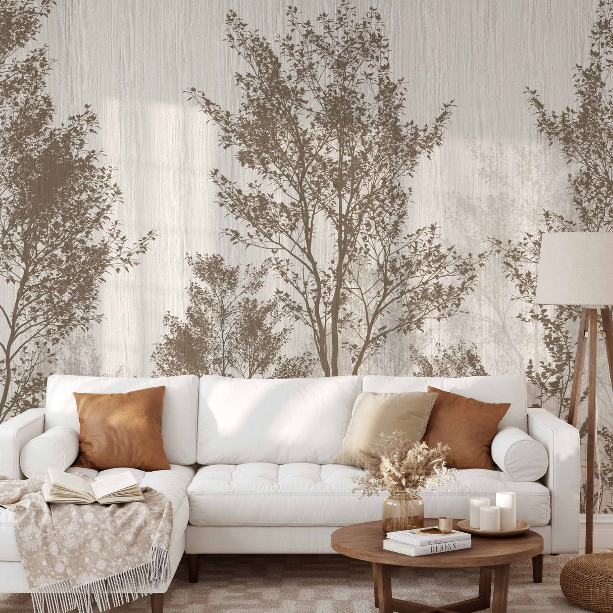 Finished wallpaper feature wall