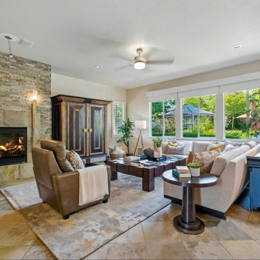 Light residential living room interior